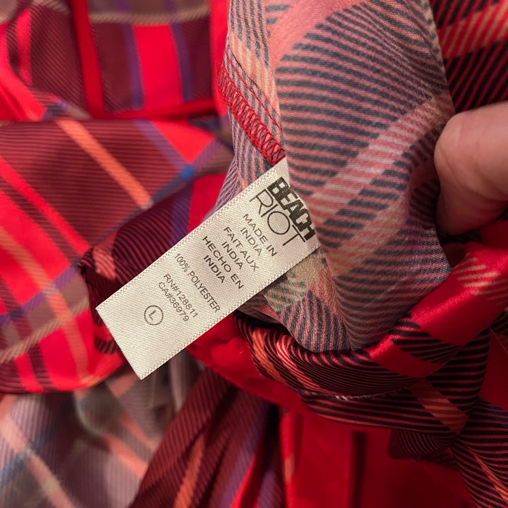 Beach Riot Red Plaid Pajama Set - Picture 3 of 4